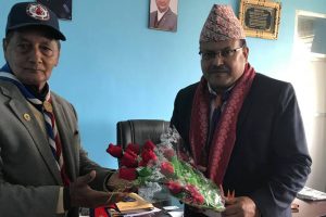 प्रजिअ भट्टराईलाई स्काउट चितवनको स्वागत