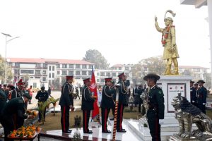 जङ्गी अड्डामा राष्ट्रनिर्माताप्रति सलामी अर्पण