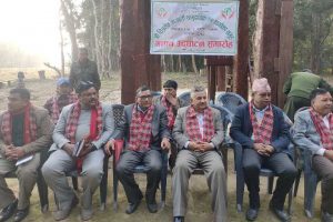 चित्रसेन वनमा मचान उद्घाटन, पहिलो पाहुना बने पूर्वअर्थमन्त्री पाण्डे