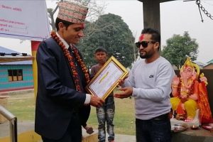 माडीमा पत्रकार अजित अधिकारी र सुजन सुवेदी सम्मानित