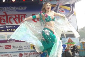 गैँडाकोट महोत्सवमा रमेशराज भट्टराई र कमला घिमिरेको प्रस्तुति