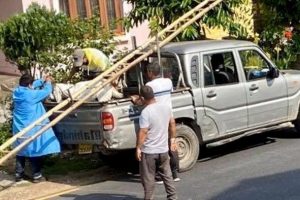 सरकारी गाडीमा खसी ओसारेपछि प्रशासनको कारबाही