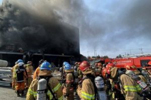 कोरियाको गोदामघरमा आगलागी हुँदा कम्तीमा २५ को मृत्यु