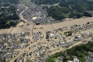 जापानमा व्यापक वर्षा र बाढी, १३ भन्दा बढी व्यक्ति बेपत्ता