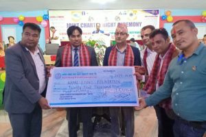 लायन्स क्लबद्वारा प्राडा पौडेललाई सम्मान