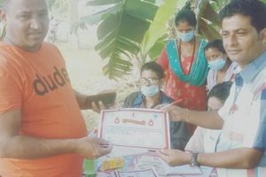 खैरहनी ४ मेलमिलापचोकमा ४४ जनाद्वारा रक्तदान