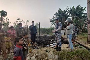 माडीमा फोहोर जलाउने क्रममा एक घर जलेर नष्ट