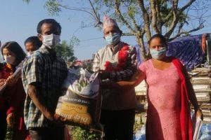माडीमा गरियाे राहत बितरण कार्यक्रम