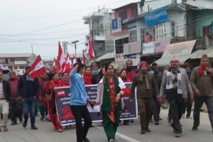 माडीमा संसद विघटनको कदमविरुद्ध नेपाली कांग्रेस नगर समितिको बिरोध प्रर्दशन