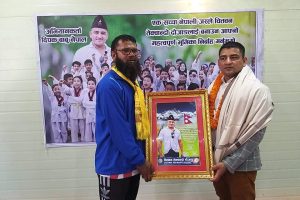 चितवन तेक्वान्डो डोजाङ रत्ननगरबाट दीपक नेपाल र सुजन क्षेत्री सम्मानित ।