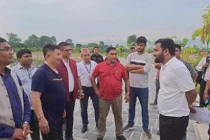 मुख्यमन्त्री लामाद्वारा हरियाली पार्ककाे निरीक्षण